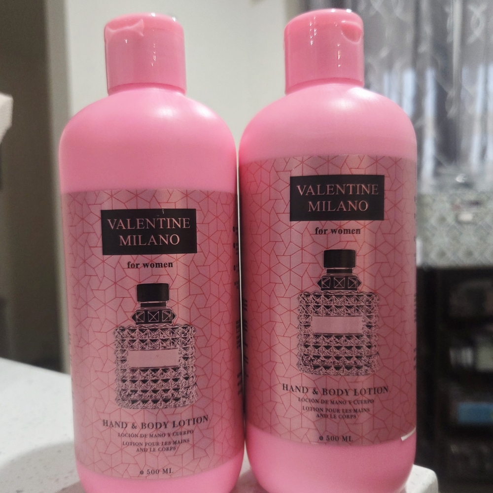 Valentine Milano Pink Hand & Body Lotion for Women X2 (1,000ml)